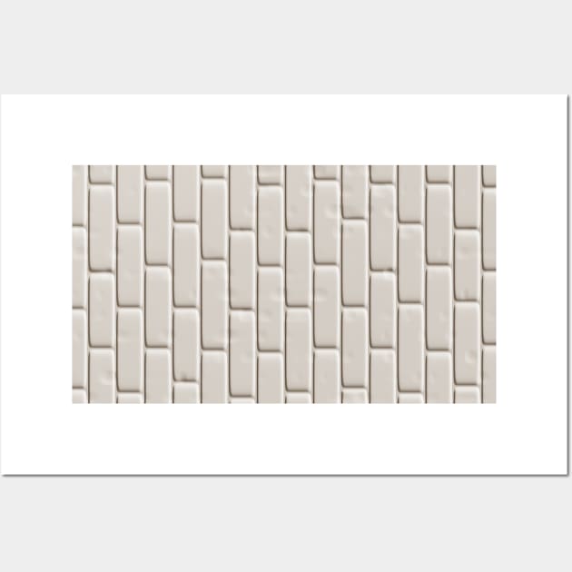 Pattern I'm solid as a wall, Brick wall in gray tones, a larger variant Wall Art by Hujer